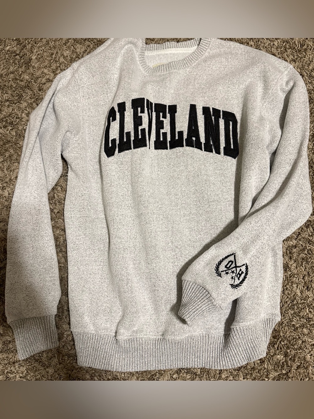 Cleveland Crewneck Sweater in Light Gray - Men's